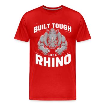 Rhinocéros Rhinocéros - T-shirt bio Premium Homme - rouge - Devant - Damien (186cm)