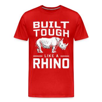 Rhinocéros Rhinocéros - T-shirt bio Premium Homme - rouge - Devant - Damien (186cm)