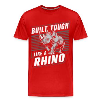 Rhinocéros Rhinocéros - T-shirt bio Premium Homme - rouge - Devant - Damien (186cm)