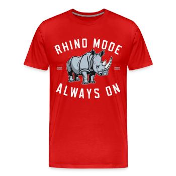 Rhinocéros Rhinocéros - T-shirt bio Premium Homme - rouge - Devant - Damien (186cm)