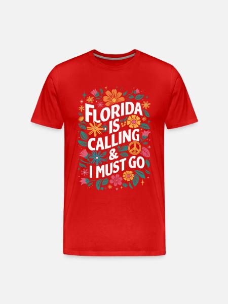 Florida USA America Seed - Men's Premium Organic T-Shirt - red