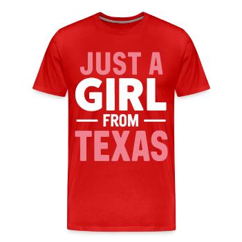 Texas State Texans Texas - Men's Premium Organic T-Shirt - red - Front - Damien (186cm)