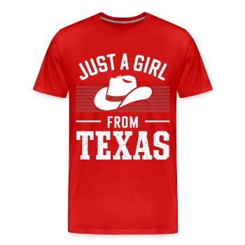 Texas State Texans Texas - Men's Premium Organic T-Shirt - red - Front - Damien (186cm)