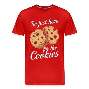 Cookies Cookie Keks Kekse Schokolade - Männer Premium Bio T-Shirt - Rot - Vorne - Damien (186cm)