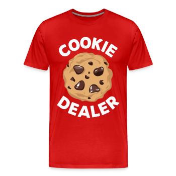 Cookies Cookie Keks Kekse Schokolade - Männer Premium Bio T-Shirt - Rot - Vorne - Damien (186cm)