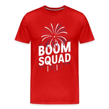 Pyrotechnie Feux d’artifice Pyrotechnie - T-shirt bio Premium Homme - rouge - Devant - Damien (186cm)
