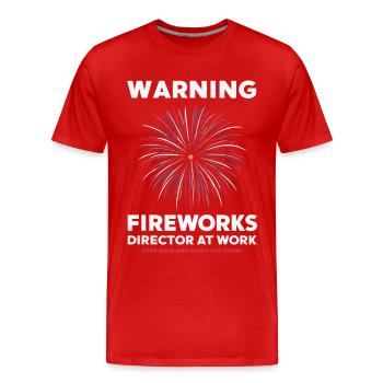 Pyrotechniker Feuerwerk Pyrotechnik - Männer Premium Bio T-Shirt - Rot - Vorne - Damien (186cm)