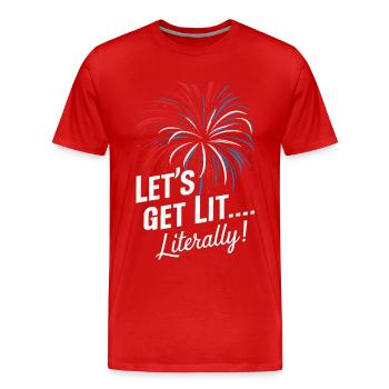 Pyrotechniker Feuerwerk Pyrotechnik - Männer Premium Bio T-Shirt - Rot - Vorne - Damien (186cm)