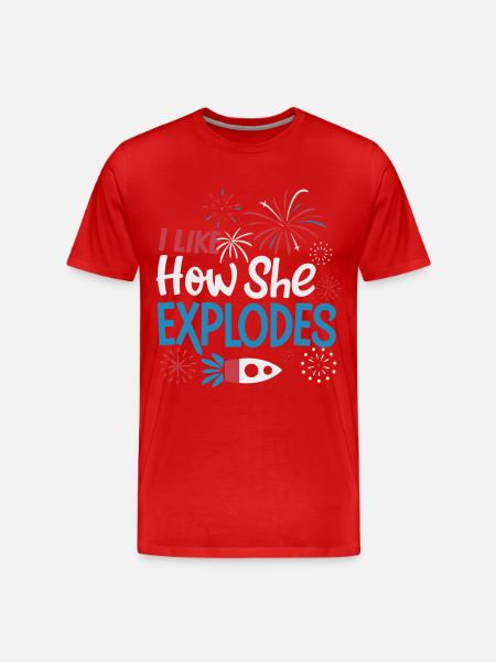 Pyrotechnics Fireworks Pyrotechnics - Men's Premium Organic T-Shirt - red