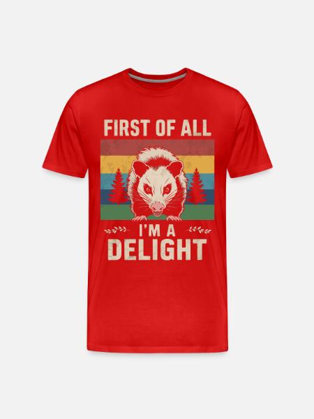 Opossum Possum Animal - Men's Premium Organic T-Shirt - red