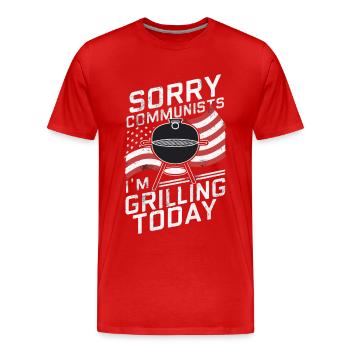 Grill Grillen Griller BBQ Barbecue - Männer Premium Bio T-Shirt - Rot - Vorne - Damien (186cm)