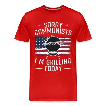 Grill Grillen Griller BBQ Barbecue - Männer Premium Bio T-Shirt - Rot - Vorne - Damien (186cm)