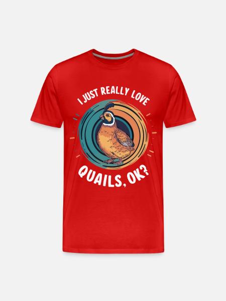 Quail Bird Quails - Men's Premium Organic T-Shirt - red