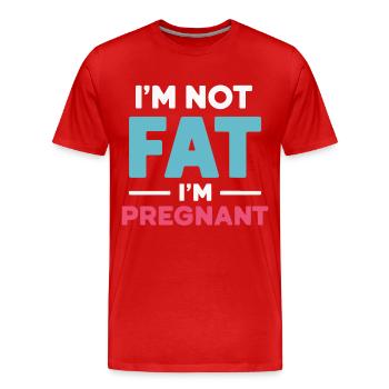 Grossesse Grossesse Accouchement - T-shirt bio Premium Homme - rouge - Devant - Damien (186cm)