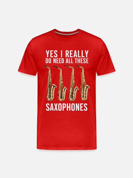 Saxophone Saxophone - Men's Premium Organic T-Shirt - red