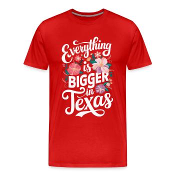 Texas State Texans Texas - Men's Premium Organic T-Shirt - red - Front - Damien (186cm)