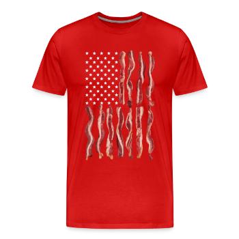 USA Amerika Flagge Patrioten - Männer Premium Bio T-Shirt - Rot - Vorne - Damien (186cm)