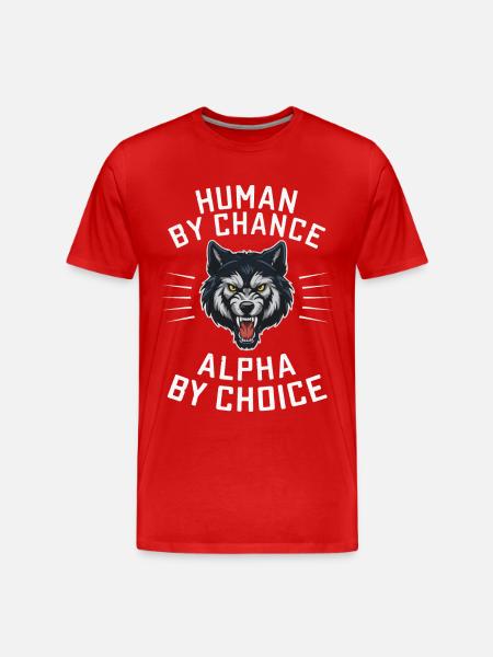 Wolf Wölfe Tier Jaulen - Männer Premium Bio T-Shirt - Rot