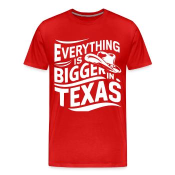 Texas State Texans Texas - Men's Premium Organic T-Shirt - red - Front - Damien (186cm)