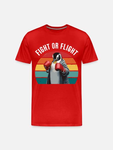 Penguin Penguins Animal - Men's Premium Organic T-Shirt - red