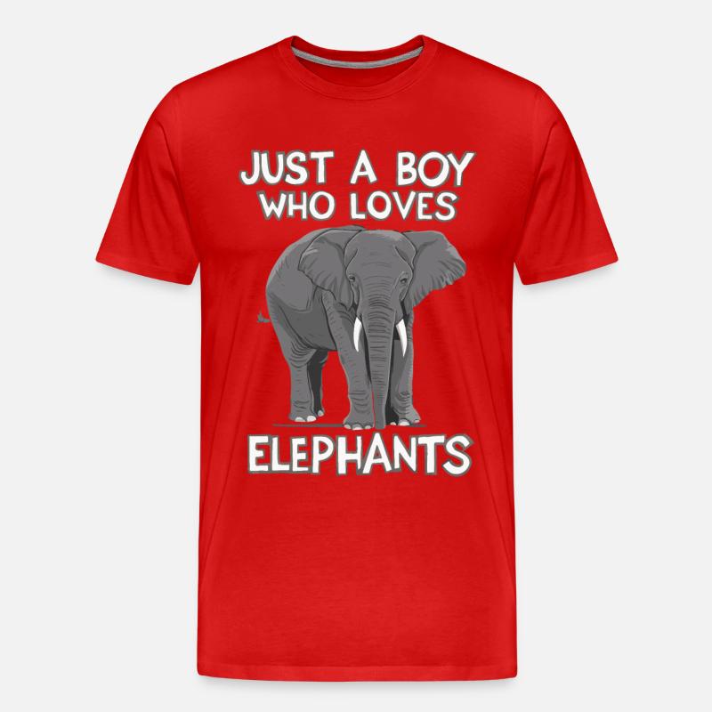Elefant Tier Elefanten Zoo - Männer Premium Bio T-Shirt - Rot