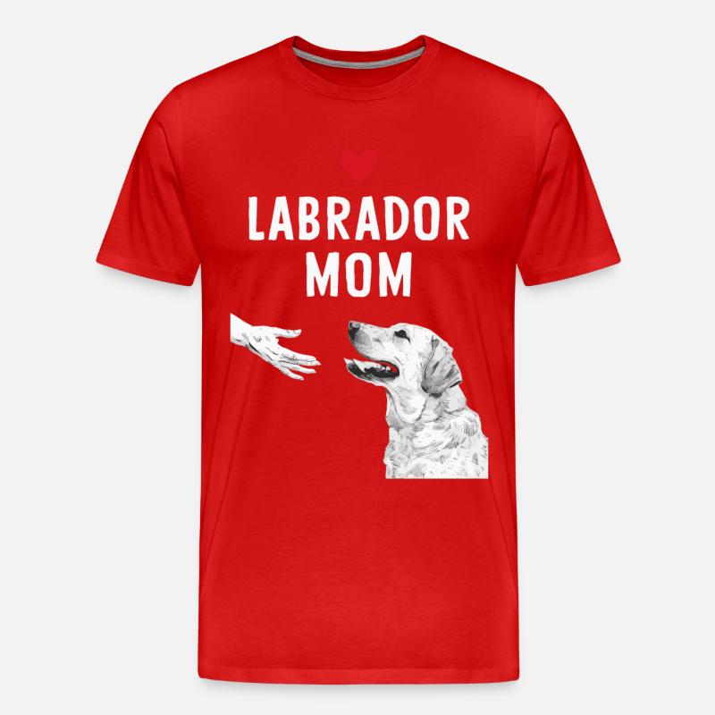 Labrador Hund - Männer Premium Bio T-Shirt - Rot