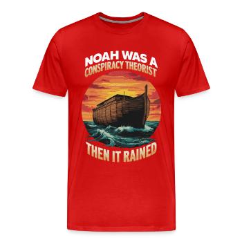 Conspiracy theorist Conspiracy theory - Men's Premium Organic T-Shirt - red - Front - Damien (186cm)