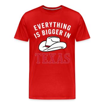 Texas State Texans Texas - Men's Premium Organic T-Shirt - red - Front - Damien (186cm)