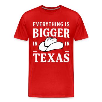 Texas State Texans Texas - Men's Premium Organic T-Shirt - red - Front - Damien (186cm)
