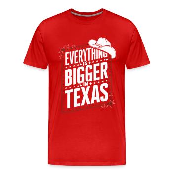 Texas State Texans Texas - Men's Premium Organic T-Shirt - red - Front - Damien (186cm)