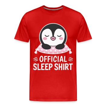 Pinguin Pinguine Tier - Männer Premium Bio T-Shirt - Rot - Vorne - Damien (186cm)