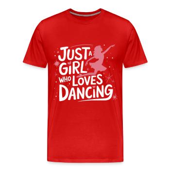 Tanzen Tänzer Tanzen - Männer Premium Bio T-Shirt - Rot - Vorne - Damien (186cm)