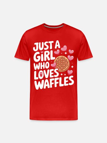 Waffles Breakfast Sweets - Men's Premium Organic T-Shirt - red