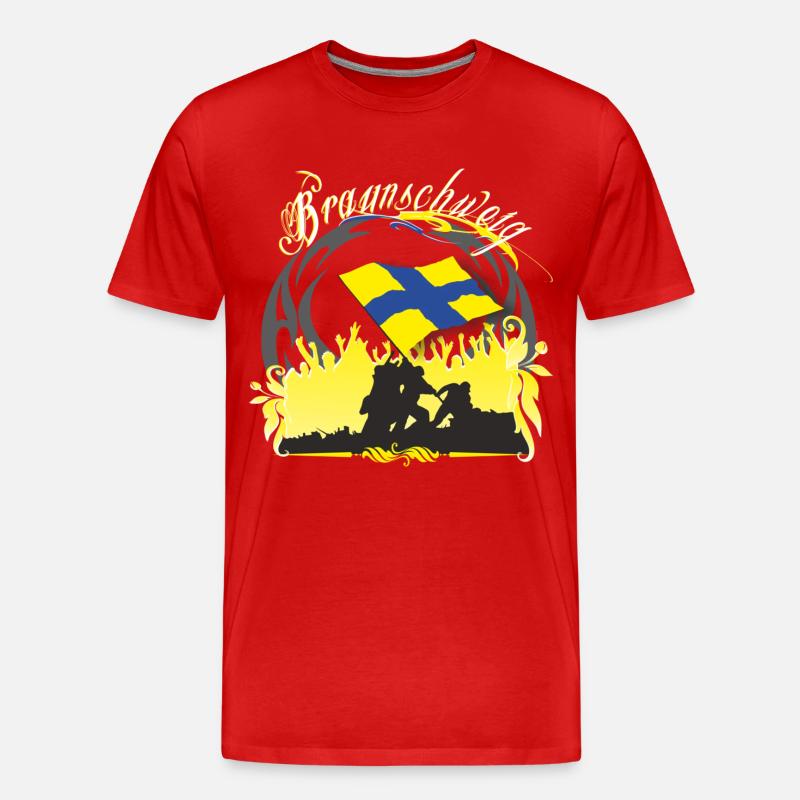 braunschweig - Männer Premium Bio T-Shirt - Rot