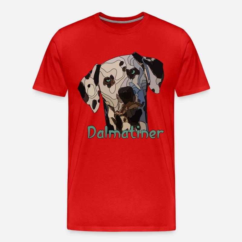 dalmatiner - Männer Premium Bio T-Shirt - Rot
