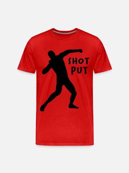 Shot put - Men's Premium Organic T-Shirt - red