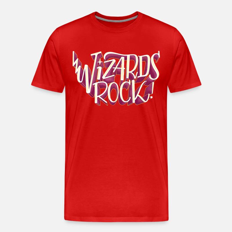 Wizards Rock - Männer Premium Bio T-Shirt - Rot