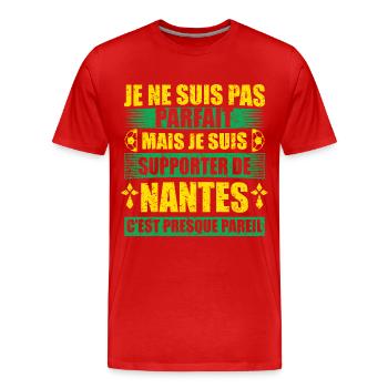 Cadeau drole pour les fans de nantes club - T-shirt bio Premium Homme - rouge - Devant - Damien (186cm)