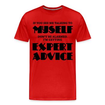 If you see me talking to myself... - T-shirt bio Premium Homme - rouge - Devant - Damien (186cm)