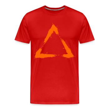 Symbol Dreieck Geometrie - Männer Premium Bio T-Shirt - Rot - Vorne - Damien (186cm)