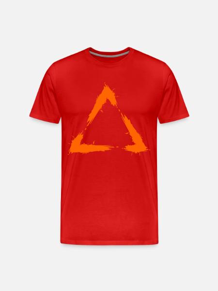 Triangle geometry icon - Men's Premium Organic T-Shirt - red