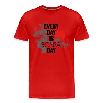 bonsai yamadori bonsaigarten nebari bonsaibaum - Männer Premium Bio T-Shirt - Rot - Vorne - Damien (186cm)