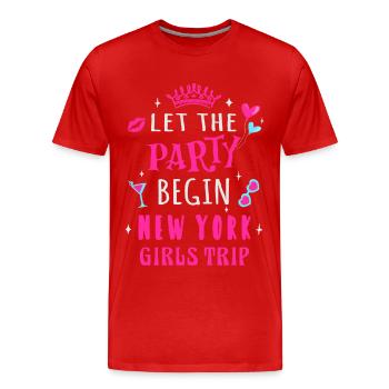 Girls Trip New York, que la fête commence - T-shirt bio Premium Homme - rouge - Devant - Damien (186cm)