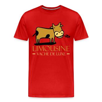 Limousin Humour Limousine de luxe - T-shirt bio Premium Homme - rouge - Devant - Damien (186cm)