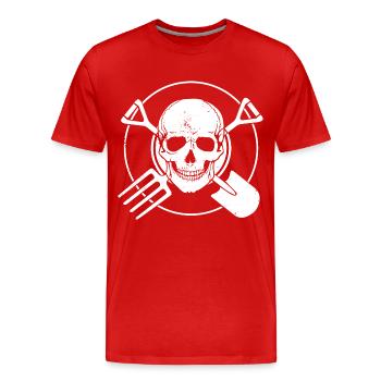 Gardener Gardening Beet Landscaping Occupation Gardener - Men's Premium Organic T-Shirt - red - Front - Damien (186cm)