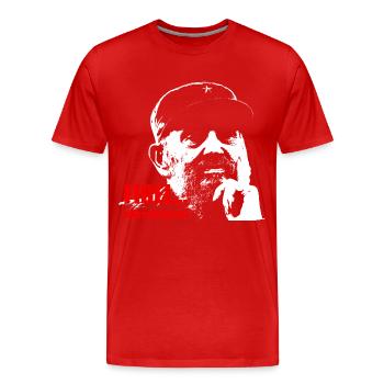 Fidel entre nosotros-SHIR - Männer Premium Bio T-Shirt - Rot - Vorne - Damien (186cm)