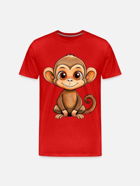 Little Monkey - Men's Premium Organic T-Shirt - red