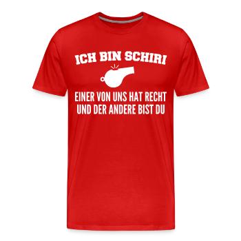 Schiedsrichter Schiri Spruch Fußballschiedsrichter - Männer Premium Bio T-Shirt - Rot - Vorne - Damien (186cm)