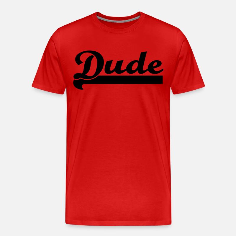 Dude - Männer Premium Bio T-Shirt - Rot
