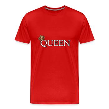 Queen - Men's Premium Organic T-Shirt - red - Front - Damien (186cm)